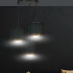 EMIBIG HILDE 3 BL PREMIUM BLACK Fekete Beltéri Függőlámpa E27 IP20 EB-1054-3PREM