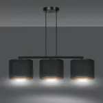 EMIBIG HILDE 3 BL BLACK Fekete Beltéri Függőlámpa E27 IP20 EB-1054-3