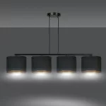 EMIBIG HILDE 4 BL BLACK Fekete Beltéri Függőlámpa E27 IP20 EB-1054-4