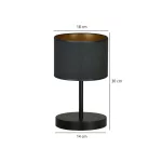 EMIBIG HILDE LN1 BL BLACK Fekete Beltéri Asztali lámpa E27 IP20 EB-1054-LN1