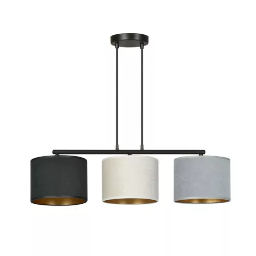 EMIBIG HILDE 3 BL MIX Fekete Beltéri Függőlámpa E27 IP20 EB-1055-3