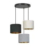 EMIBIG HILDE 3 BL PREMIUM MIX Fekete Beltéri Függőlámpa E27 IP20 EB-1055-3PREM