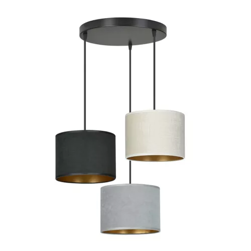 EMIBIG HILDE 3 BL PREMIUM MIX Fekete Beltéri Függőlámpa E27 IP20 EB-1055-3PREM