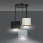 EMIBIG HILDE 3 BL PREMIUM MIX Fekete Beltéri Függőlámpa E27 IP20 EB-1055-3PREM