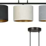 EMIBIG HILDE 3 BL MIX Fekete Beltéri Függőlámpa E27 IP20 EB-1055-3