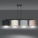EMIBIG HILDE 4 BL MIX Fekete Beltéri Függőlámpa E27 IP20 EB-1055-4