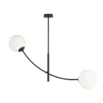 EMIBIG HUNTER 2 BLACK/OPAL Fekete Beltéri Mennyezeti lámpa E14 IP20 EB-1102-2