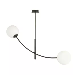   EMIBIG HUNTER 2 BLACK/OPAL Fekete Beltéri Mennyezeti lámpa E14 IP20 EB-1102-2