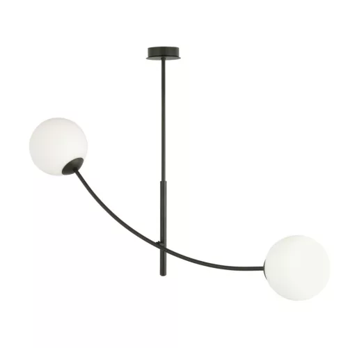 EMIBIG HUNTER 2 BLACK/OPAL Fekete Beltéri Mennyezeti lámpa E14 IP20 EB-1102-2