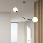 EMIBIG HUNTER 2 BLACK/OPAL Fekete Beltéri Mennyezeti lámpa E14 IP20 EB-1102-2