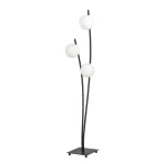 EMIBIG HUNTER LP3 BLACK/OPAL Fekete Beltéri Állólámpa E14 IP20 EB-1102-LP3