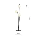 EMIBIG HUNTER LP3 BLACK/OPAL Fekete Beltéri Állólámpa E14 IP20 EB-1102-LP3