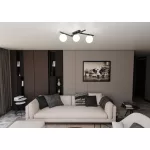 EMIBIG SMART 3 BLACK/OPAL Fekete Beltéri Mennyezeti lámpa E14 IP20 EB-1103-3