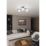 EMIBIG SMART 3 BLACK/OPAL Fekete Beltéri Mennyezeti lámpa E14 IP20 EB-1103-3