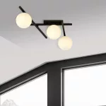 EMIBIG SMART 3 BLACK/OPAL Fekete Beltéri Mennyezeti lámpa E14 IP20 EB-1103-3