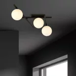 EMIBIG SMART 3 BLACK/OPAL Fekete Beltéri Mennyezeti lámpa E14 IP20 EB-1103-3