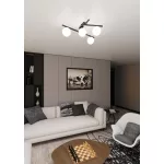 EMIBIG SMART 4 BLACK/OPAL Fekete Beltéri Mennyezeti lámpa E14 IP20 EB-1103-4
