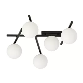   EMIBIG SMART 5 BLACK/OPAL Fekete Beltéri Mennyezeti lámpa E14 IP20 EB-1103-5