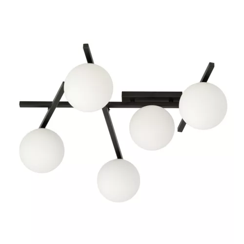 EMIBIG SMART 5 BLACK/OPAL Fekete Beltéri Mennyezeti lámpa E14 IP20 EB-1103-5