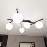 EMIBIG SMART 5 BLACK/OPAL Fekete Beltéri Mennyezeti lámpa E14 IP20 EB-1103-5