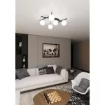 EMIBIG SMART 5 BLACK/OPAL Fekete Beltéri Mennyezeti lámpa E14 IP20 EB-1103-5