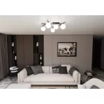 EMIBIG SMART 5 BLACK/OPAL Fekete Beltéri Mennyezeti lámpa E14 IP20 EB-1103-5