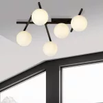 EMIBIG SMART 5 BLACK/OPAL Fekete Beltéri Mennyezeti lámpa E14 IP20 EB-1103-5
