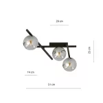 EMIBIG SMART 3 BLACK/GRAFIT Fekete Beltéri Mennyezeti lámpa E14 IP20 EB-1104-3