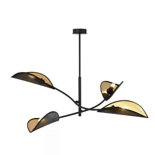 EMIBIG LOTUS 4 BLACK/GOLD Fekete Beltéri Mennyezeti lámpa E14 IP20 EB-1106-4