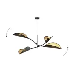 EMIBIG LOTUS 4 BLACK/GOLD Fekete Beltéri Mennyezeti lámpa E14 IP20 EB-1106-4