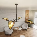 EMIBIG LOTUS 4 BLACK/GOLD Fekete Beltéri Mennyezeti lámpa E14 IP20 EB-1106-4