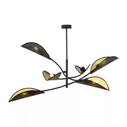 EMIBIG LOTUS 6 BLACK/GOLD Fekete Beltéri Mennyezeti lámpa E14 IP20 EB-1106-6