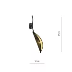 EMIBIG LOTUS K1 BLACK/GOLD Fekete Beltéri Fali lámpa E14 IP20 EB-1106-K1