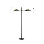 EMIBIG LOTUS LP2 BLACK/GOLD Fekete Beltéri Állólámpa E14 IP20 EB-1106-LP2