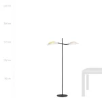EMIBIG LOTUS LP2 WHITE/GOLD Fekete Beltéri Állólámpa E14 IP20 EB-1107-LP2