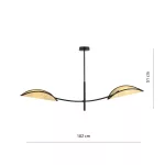 EMIBIG LOTUS 2 BLACK/RATTAN Fekete Beltéri Mennyezeti lámpa E14 IP20 EB-1108-2