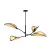 EMIBIG LOTUS 4 BLACK/RATTAN Fekete Beltéri Mennyezeti lámpa E14 IP20 EB-1108-4