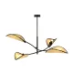 EMIBIG LOTUS 4 BLACK/RATTAN Fekete Beltéri Mennyezeti lámpa E14 IP20 EB-1108-4