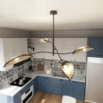 EMIBIG LOTUS 4 BLACK/RATTAN Fekete Beltéri Mennyezeti lámpa E14 IP20 EB-1108-4