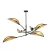 EMIBIG LOTUS 6 BLACK/RATTAN Fekete Beltéri Mennyezeti lámpa E14 IP20 EB-1108-6