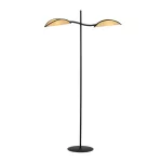 EMIBIG LOTUS LP2 BLACK/RATTAN Fekete Beltéri Állólámpa E14 IP20 EB-1108-LP2