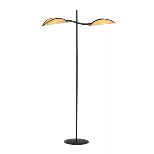 EMIBIG LOTUS LP2 BLACK/RATTAN Fekete Beltéri Állólámpa E14 IP20 EB-1108-LP2