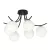 EMIBIG BOSTON 6 BLACK/OPAL Fekete Beltéri Mennyezeti lámpa E14 IP20 EB-1109-6