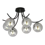 EMIBIG BOSTON 6 BLACK/GRAFIT Fekete Beltéri Mennyezeti lámpa E14 IP20 EB-1110-6