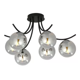   EMIBIG BOSTON 6 BLACK/GRAFIT Fekete Beltéri Mennyezeti lámpa E14 IP20 EB-1110-6