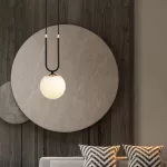 EMIBIG GLAM 1 BLACK/OPAL Fekete Beltéri Függőlámpa E14 IP20 EB-1112-1