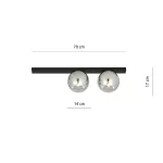EMIBIG FIT 2 BLACK/GRAFIT Fekete Beltéri Mennyezeti lámpa E14 IP20 EB-1122-2