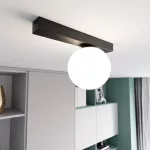 EMIBIG FIT 1 BLACK/OPAL Fekete Beltéri Mennyezeti lámpa E14 IP20 EB-1124-1