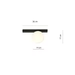 EMIBIG FIT 1 BLACK/OPAL Fekete Beltéri Mennyezeti lámpa E14 IP20 EB-1124-1