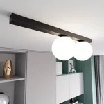 EMIBIG FIT 2 BLACK/OPAL Fekete Beltéri Mennyezeti lámpa E14 IP20 EB-1124-2